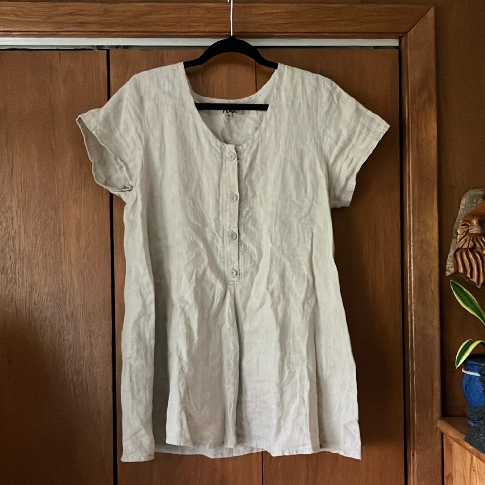 Flax Linen Tunic, natural size small